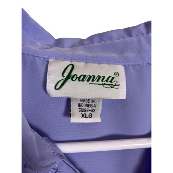 Joanna Embroidered Button Up Lilac Blouse Women’s XL – Cottagecore Fairycore Top - Picture 3 of 5